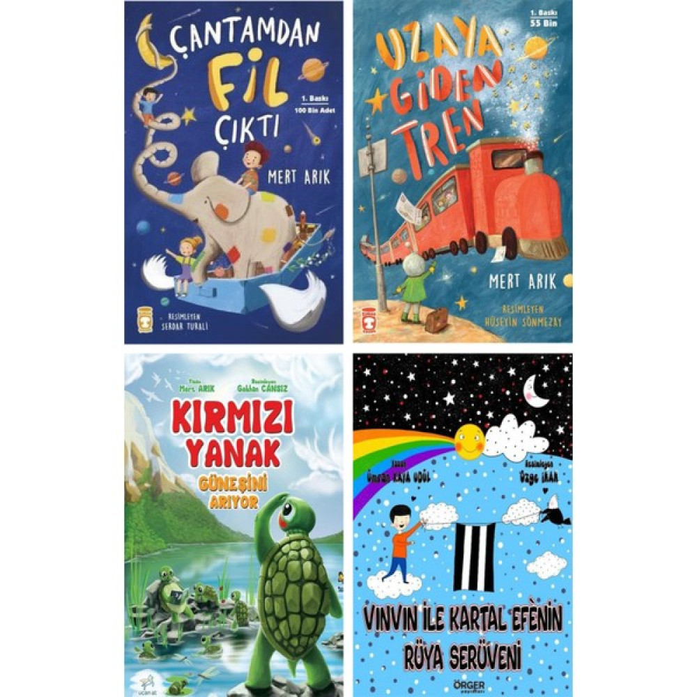 Çantamdan Fil Çıktı - Uzaya Giden Tren - Kırmızı Yanak - Vınvın İle Kartal Efe Çocuk Klasikleri Fiyatı