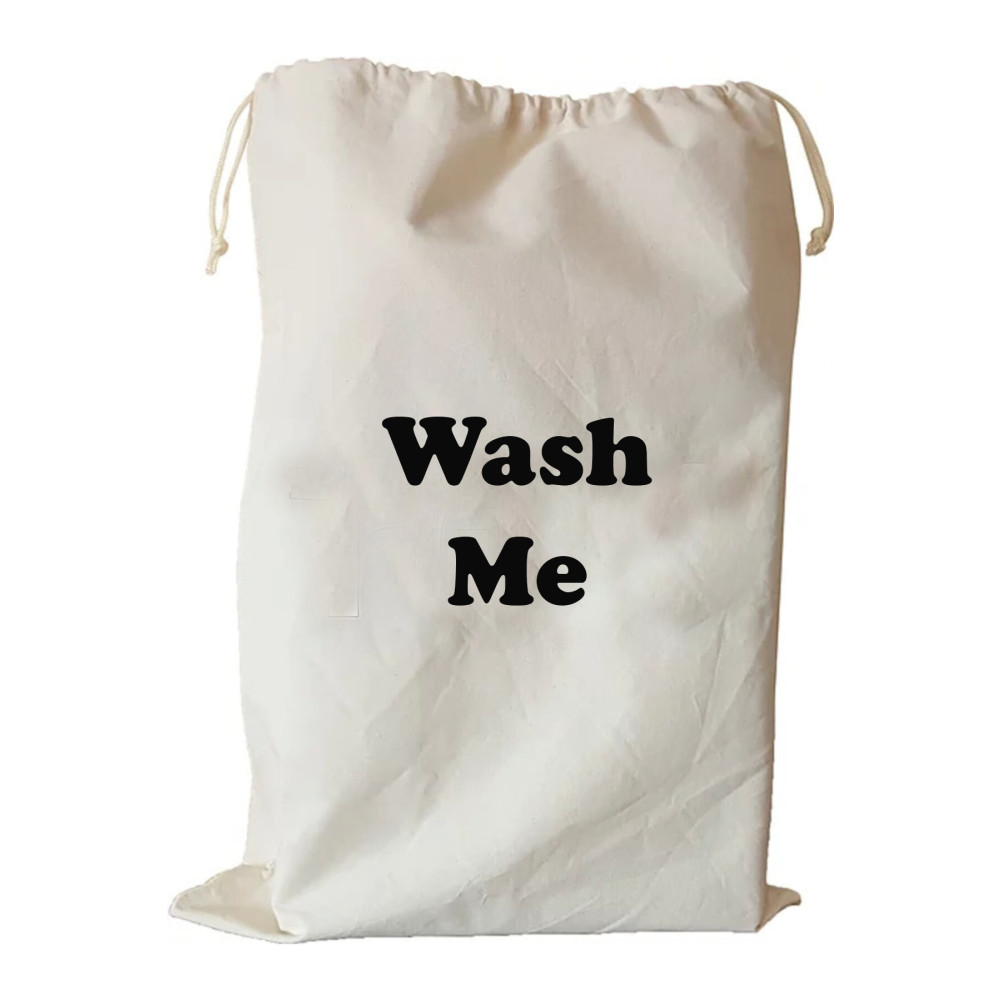 ÇANTAPAK Wash Me Desenli Kanvas Çok Amaçlı Kirli Çamaşır Torbası 50x70 (1 Adet) Çamaşır Sepeti Fiyatı