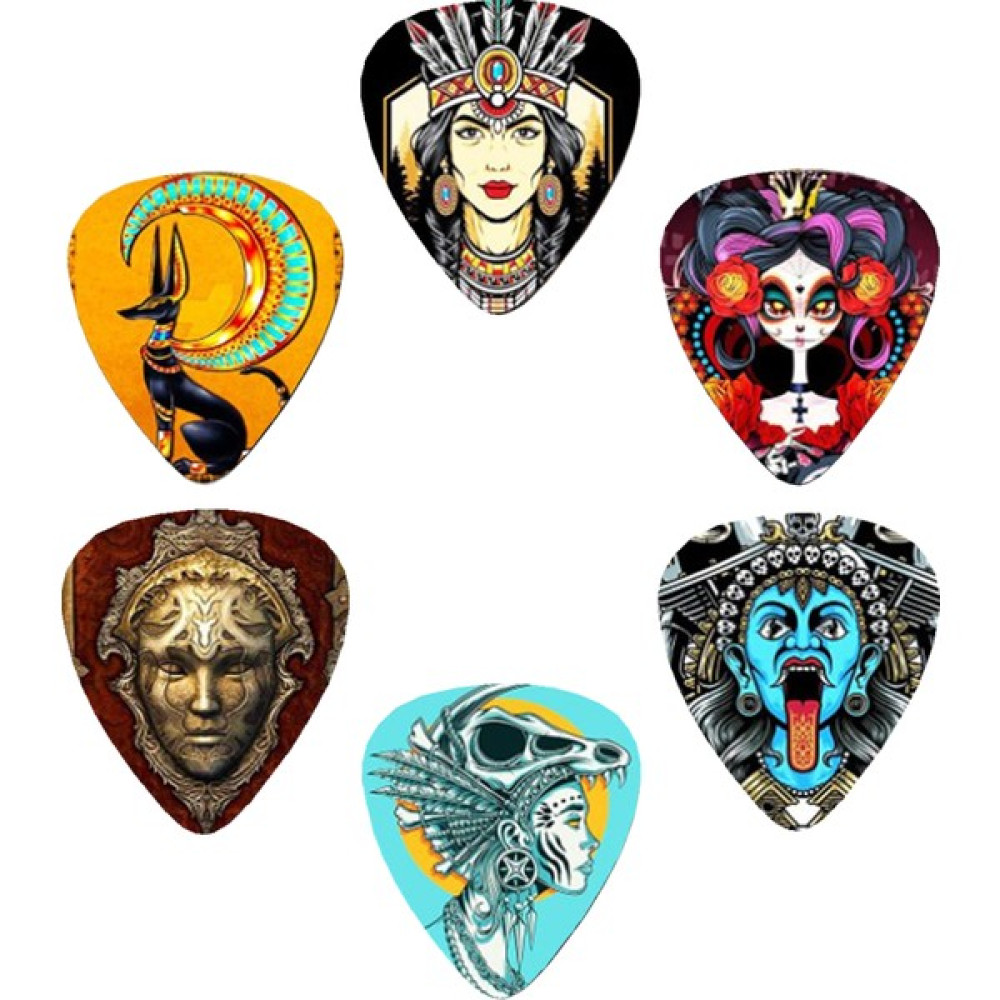 Cantekin Gitar Pena 6 Adet Gotik Tasarım Baskılısı Gitar Penası Elektro Gitarlar Fiyatı