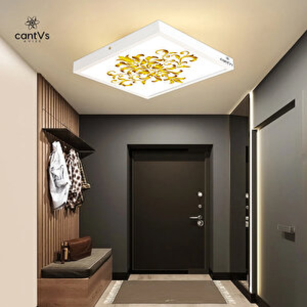 Cantvs Ahşap Beyaz Renk Çerçeve Tavan Led 60x60cm Panel Aydınlatma Avize Salon Yatak Odası Mutfak Avize Fiyatı