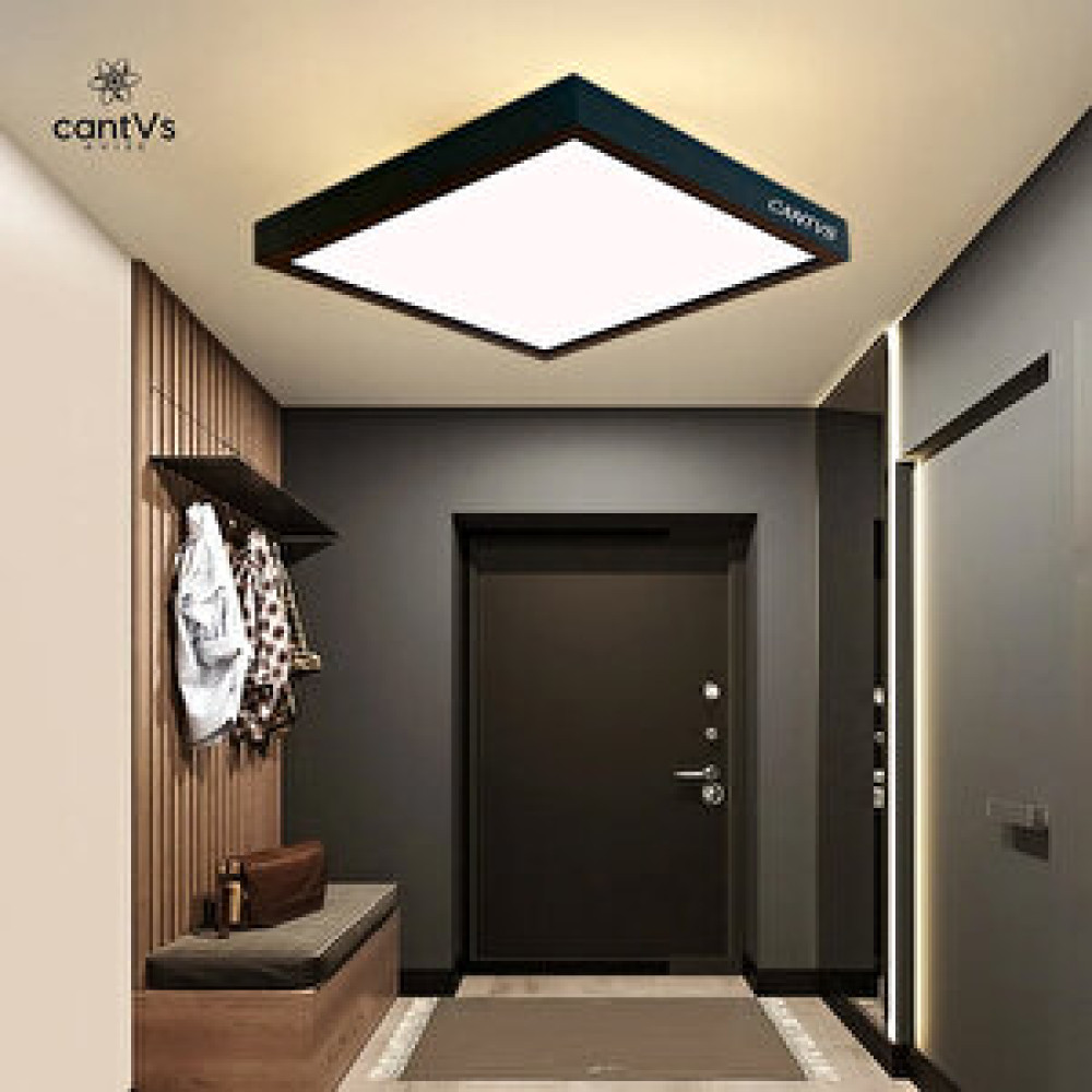 Cantvs Ahşap Çerçeve Tavan Led 60x60cm Panel Aydınlatma Avize Salon Yatak Odası Mutfak Avize Fiyatı
