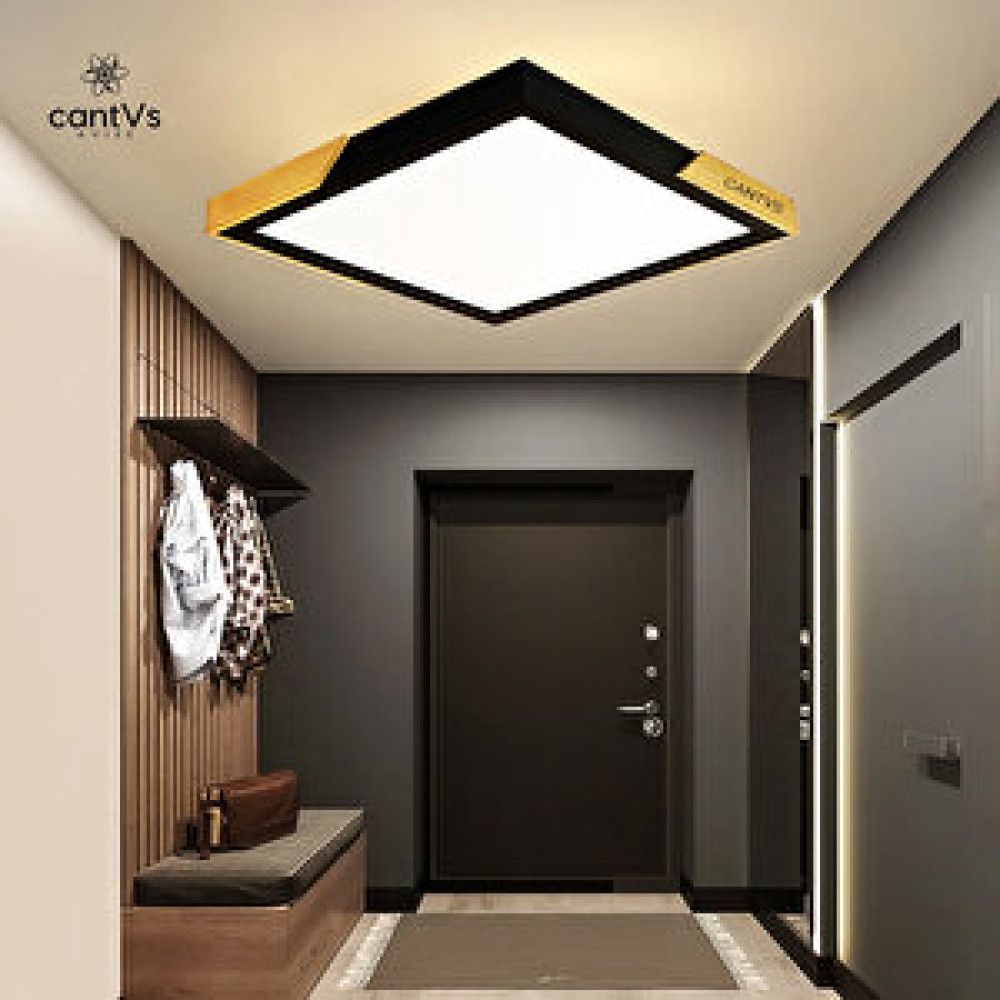 Cantvs Hşap Siyah Çerçeve Tavan Led 60x60cm Panel Aydınlatma Avize Salon Yatak Odası Mutfak 6500k Beyaz Avize Fiyatı