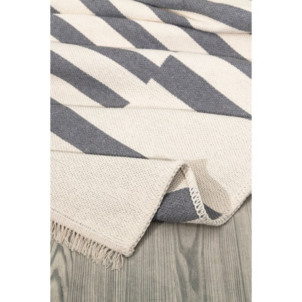Canvas Rugs Çift Taraflı Makinada Yıkanabilir Modern Desenli Dokuma Kilim - Gri - 60 x 100 cm Kilim Fiyatı