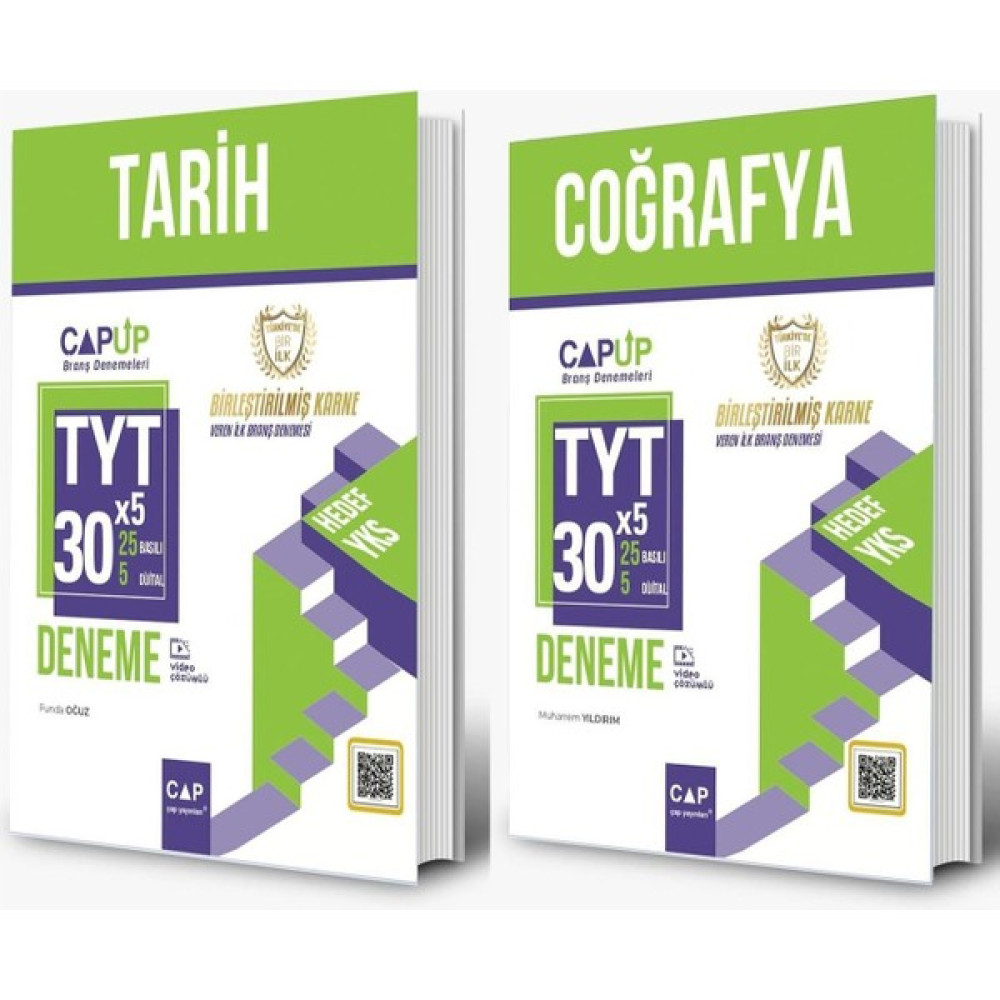 Cap Çap Yayınları Tyt Tarih ve Coğrafya Deneme Seti 2 Kitap Temel Yeterlilik Testi (TYT) Fiyatı