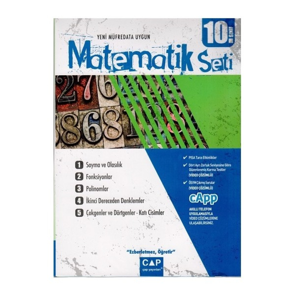 Çap Yayınları 10. Sınıf Anadolu Lisesi Matematik Seti Matematik Fiyatı
