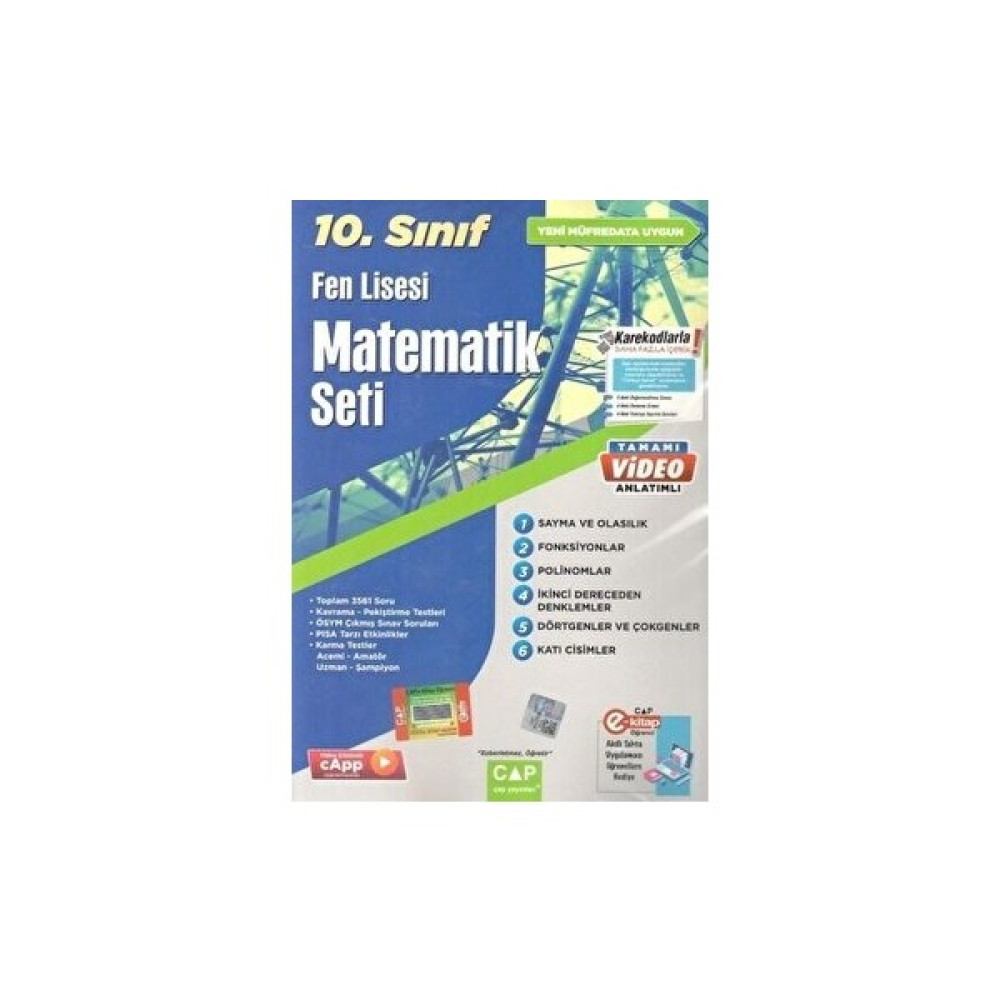 Çap Yayınları 10. Sınıf Fen Lisesi Matematik Seti Çap Yayınları YGS ve LYS Kitapları Fiyatı