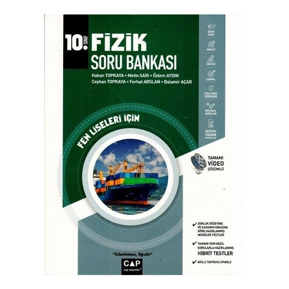 Çap Yayınları 10. Sınıf Fizik Fen Lisesi Soru Bankası Fizik Fiyatı