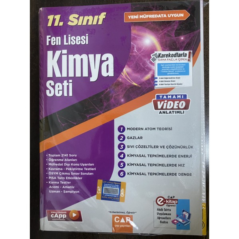 Çap Yayınları 11. Sınıf Fen Lisesi Kimya Seti 2023 Kaynak Kitapları Fiyatı