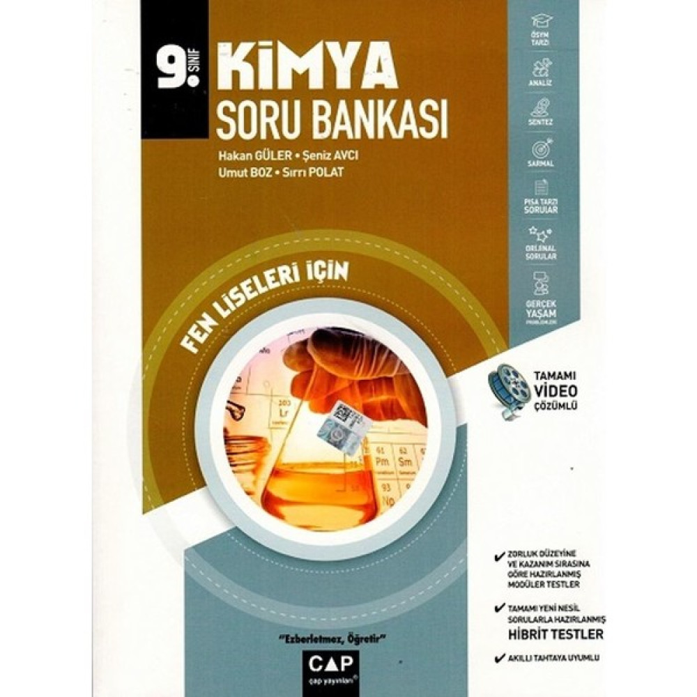Çap Yayınları 9. Sınıf Fen Lisesi Kimya Soru Bankası - Hakan Güler Fen - Bilişim ve Teknoloji Fiyatı
