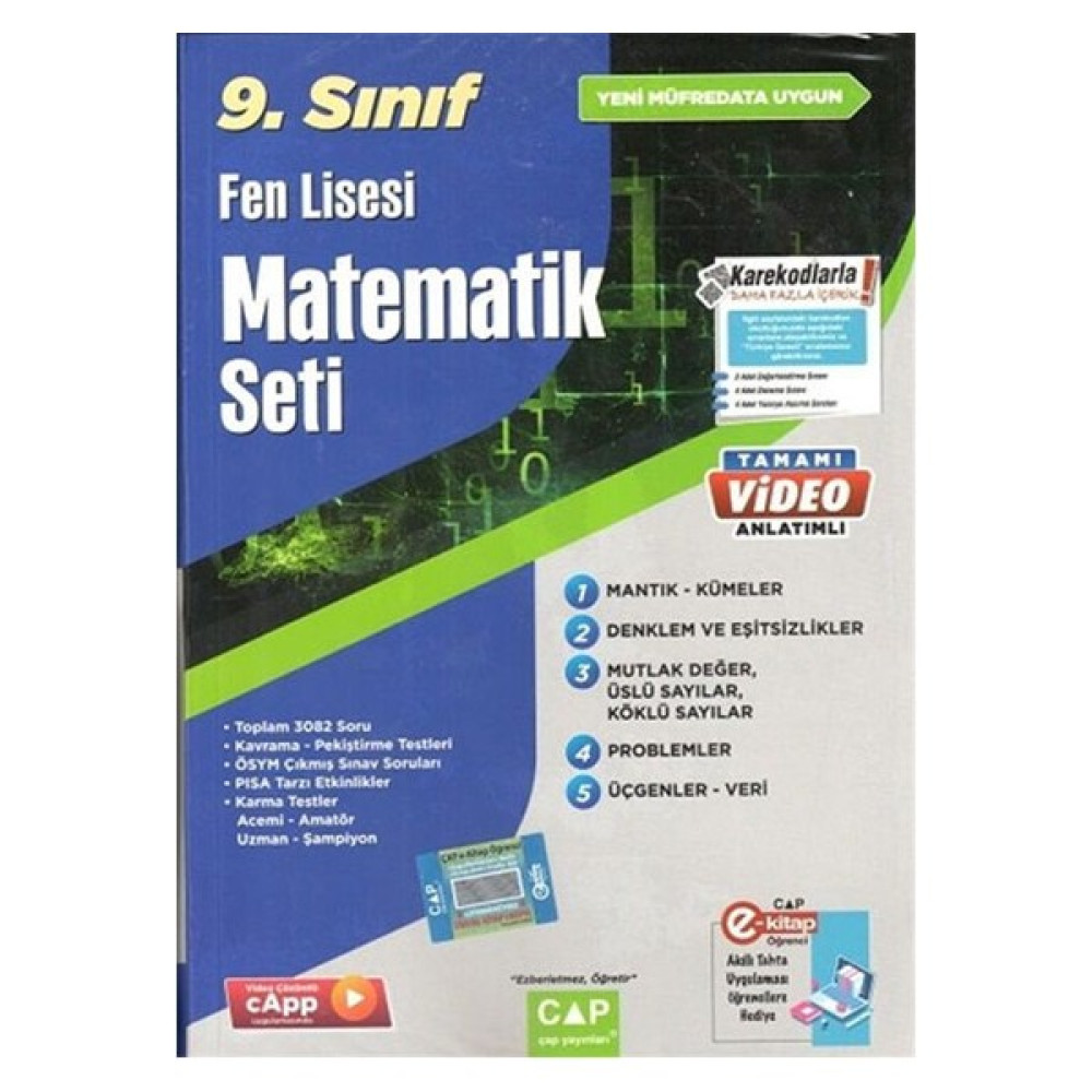 Çap Yayınları 9 Sınıf Matematik Seti Fen Lisesi Çap Yayınları Kaynak Kitapları Fiyatı