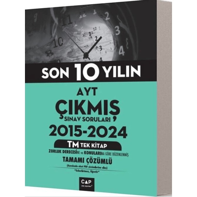 Çap Yayınları AYT TM Tek Kitap Son 10 Yılın Çıkmış Soruları Sınav Bilgisi ve Kitap Türü Temel Yeterlilik Testi (TYT) Fiyatı