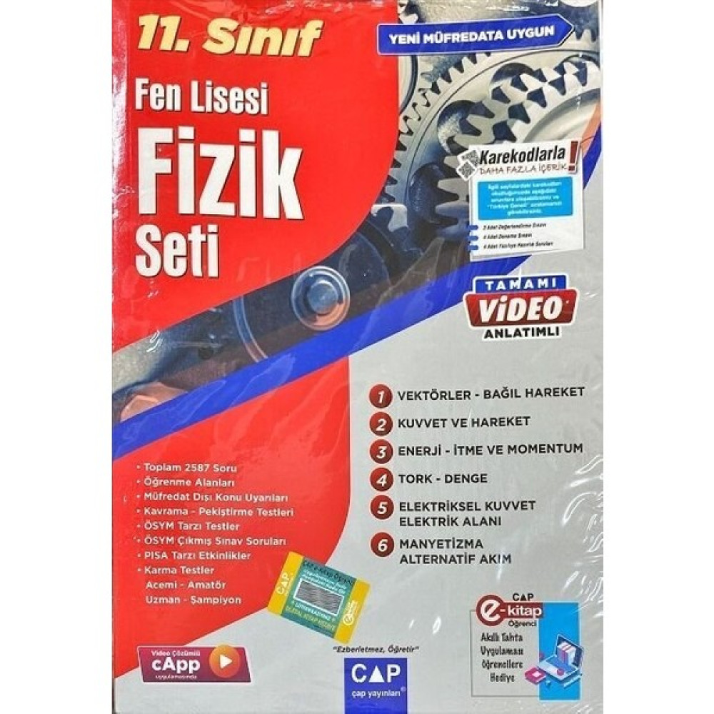 Çap Yayınları Çap 11. Sınıf Fen Lisesi Fizik Seti 2023 Kaynak Kitapları Fiyatı