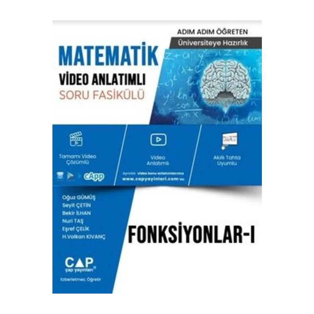 Çap Yayınları Çap Üniversiteye Hazırlık Matematik Fonksiyonlar 1 Konu Anlatımlı Soru Bankası Ders Sınav Kitapları Fiyatı