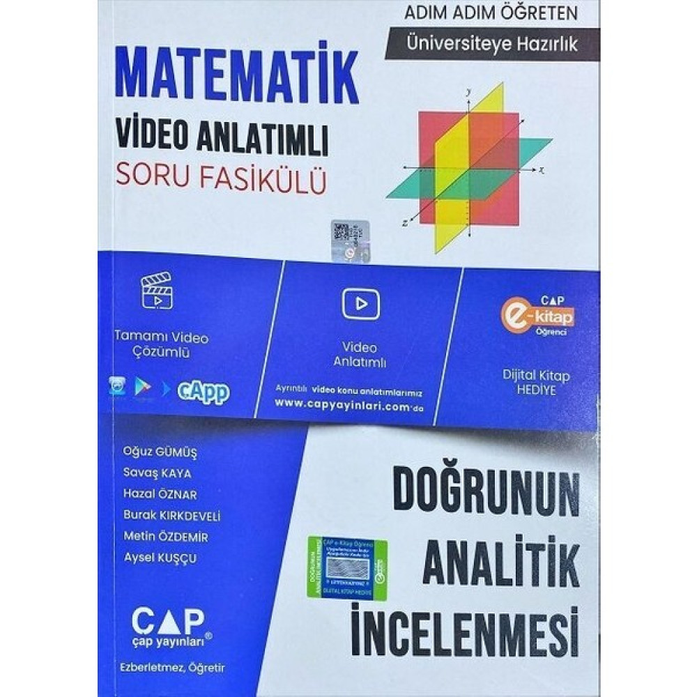 Çap Yayınları Doğrunun Analitik Incelenmesi Temel Yeterlilik Testi (TYT) Fiyatı