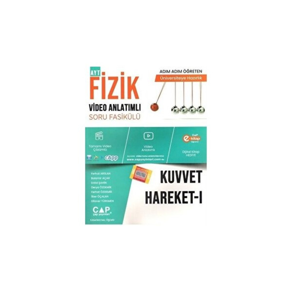 Çap Yayınları Fizik Kuvvet Hareket 1 Konu Anlatımlı Soru Bankası YGS ve LYS Kitapları Fiyatı
