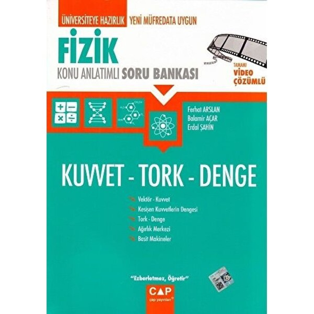 Çap Yayınları Fizik Kuvvet Tork Denge Konu Anlatımlı Soru Bankası Balamir Açar Fizik Fiyatı