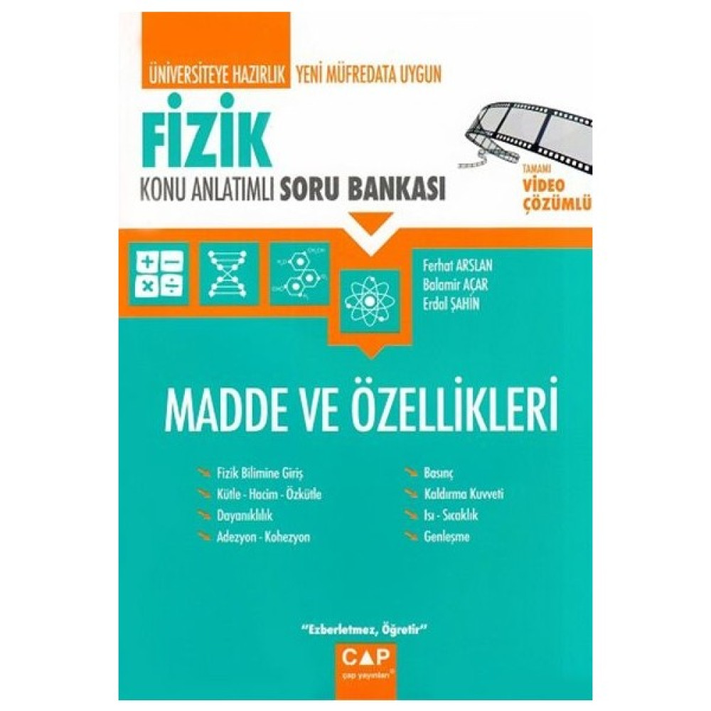 Çap Yayınları Fizik Madde ve Özellikleri Konu Anlatımlı Soru Bankası - Balamir Açar Fizik Fiyatı