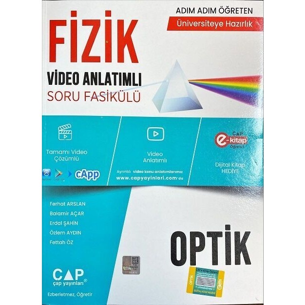 Çap Yayınları Fizik Optik Konu Anlatımlı Soru Bankası (Kitap Noktası Mağazası) Diğer Fiyatı