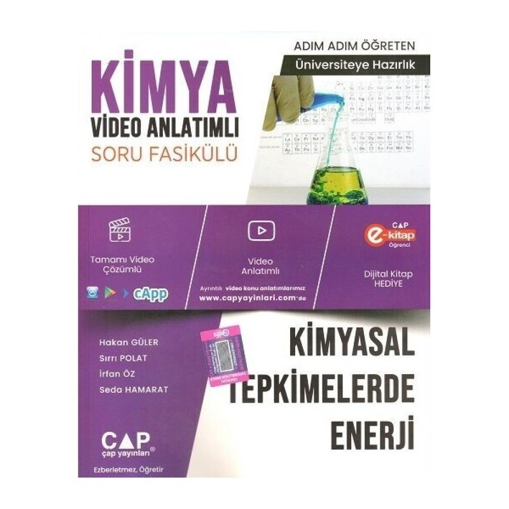 Çap Yayınları Kimya Kimyasal Tepkimelerde Enerji Konu Anlatımlı Soru Fasikülü 2023 Kaynak Kitapları Fiyatı