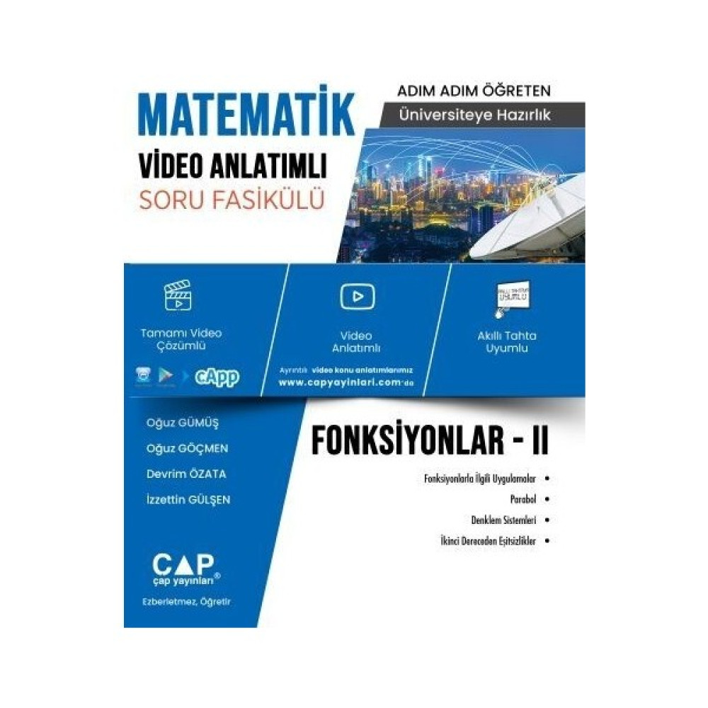 Çap Yayınları Matematik Fonksiyonlar 2 Video Anlatımlı Soru Fasikülü Temel Yeterlilik Testi (TYT) Fiyatı
