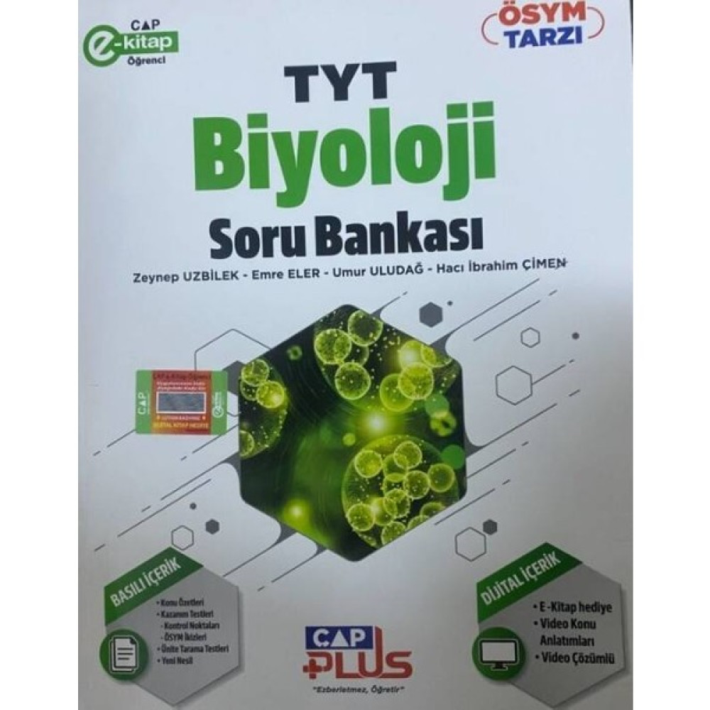 Çap Yayınları TYT Biyoloji Plus Serisi Soru Bankası 2023 Kaynak Kitapları Fiyatı