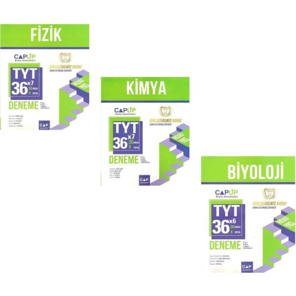 Çap Yayınları TYT Fizik Kimya ve Biyoloji Deneme Seti 3 Kitap Temel Yeterlilik Testi (TYT) Fiyatı