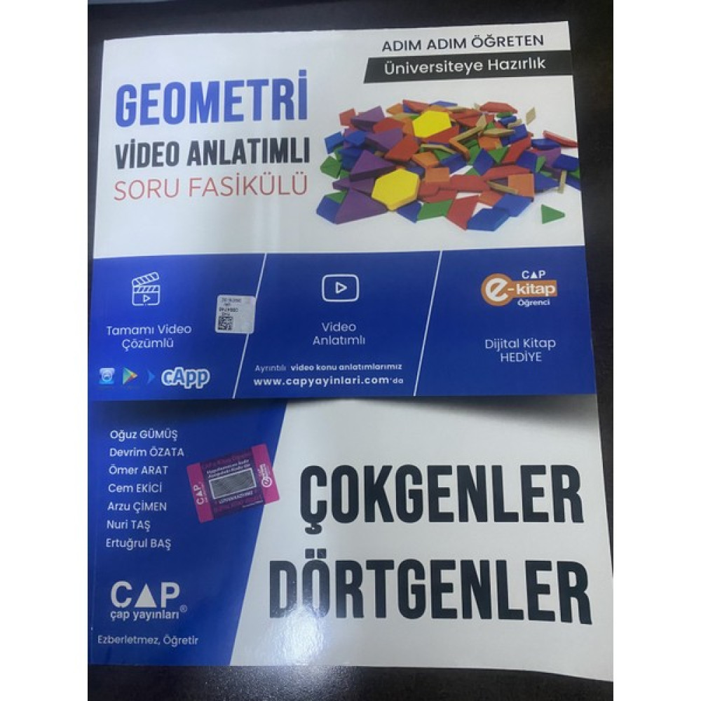Çap Yayınları Üniversiteye Hazırlık Geometri Çokgenler - Dörtgenler 2023 Kaynak Kitapları Fiyatı