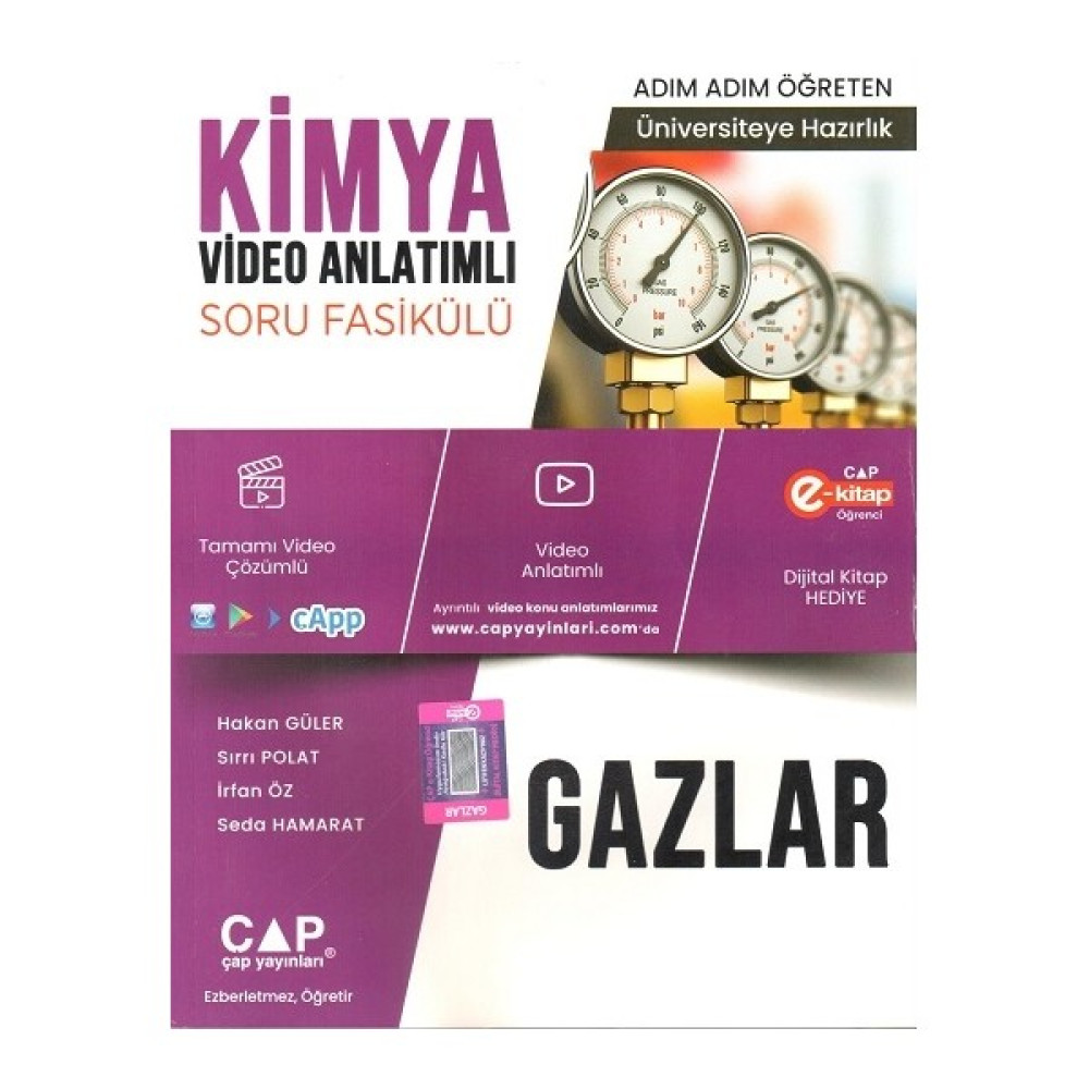 Çap Yayınları Üniversiteye Hazırlık Kimya Gazlar Konu Anlatımlı Soru Bankası 2023 Kaynak Kitapları Fiyatı