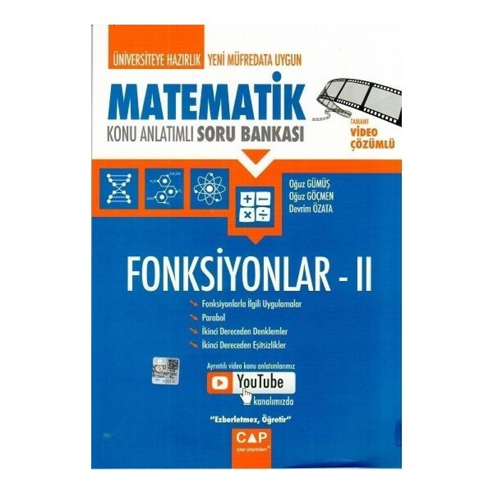 Çap Yayınları Üniversiteye Hazırlık Matematik Konu Anlatımlı Soru Bankası Fonksiyonlar 2 - Oğuz Göçmen Matematik Fiyatı
