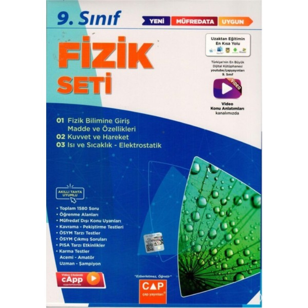 Çap Yayınları Yayınları 9. Sınıf Anadolu Fizik Seti Kaynak Kitapları Fiyatı