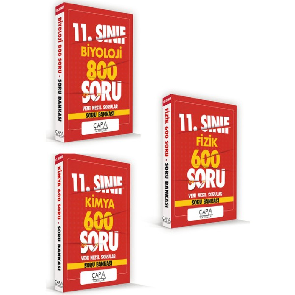 Çapa Yayınları 11. Sınıf Fizik Kimya Biyoloji Seti 3 Kitap Tüm Dersler Fiyatı