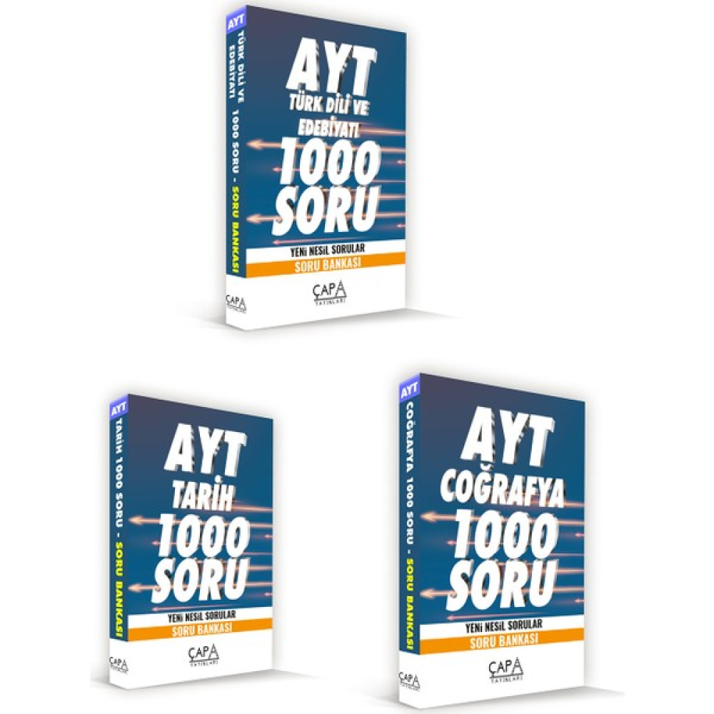 Çapa Yayınları Ayt Edebiyat - Tarih - Coğrafya Soru Seti 3 Kitap Tüm Dersler Fiyatı