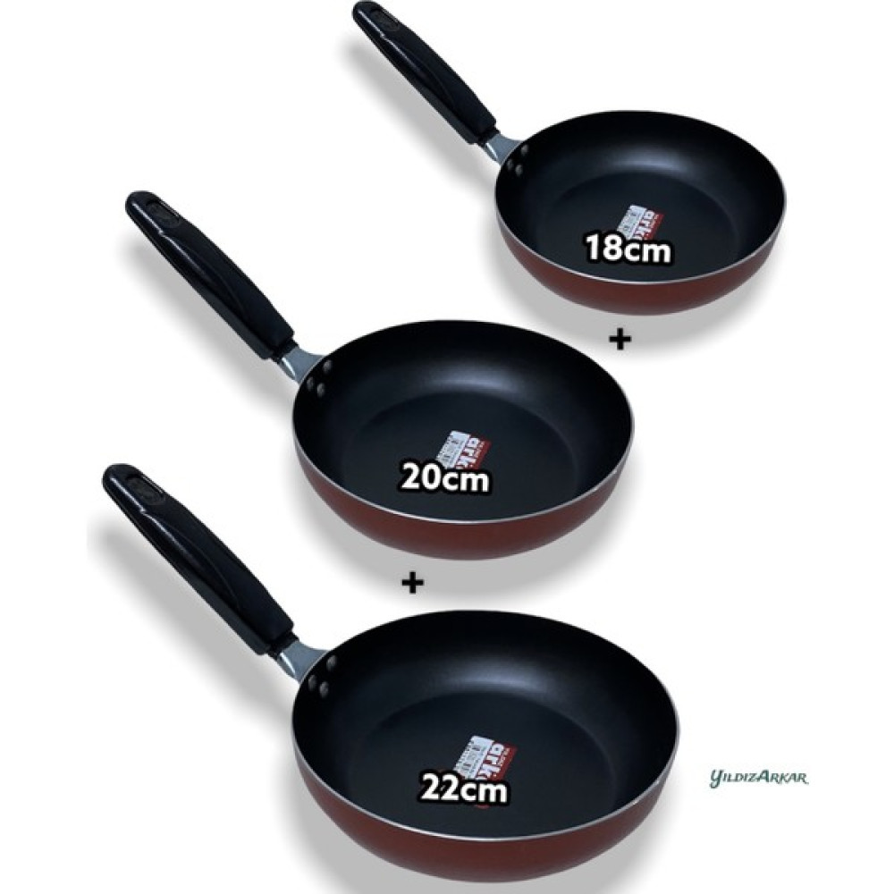 Çapar Group Teflon Omlet Tavası & Yumurta Sahanı Tek Kulp 3'lü (22-20-18CM) Tavalar Fiyatı
