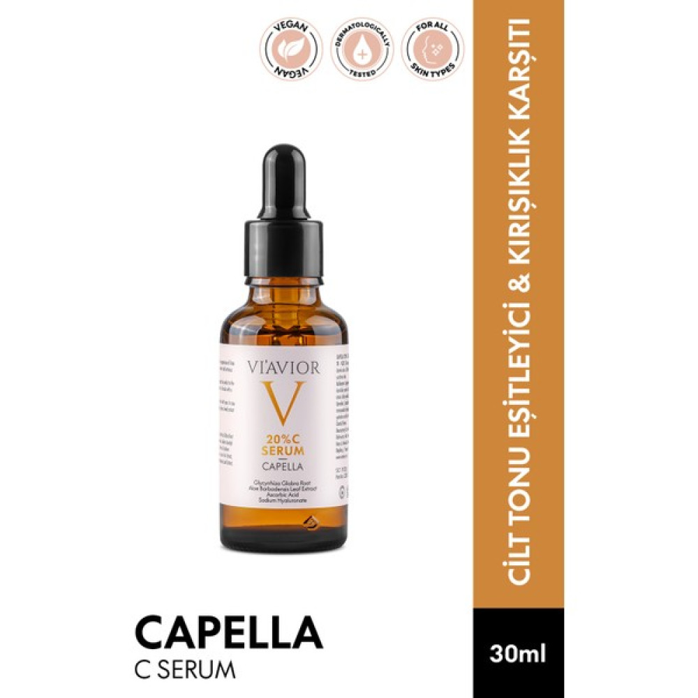 Capella C Vitamini Cilt Serumu Vegan Aydınlatıcı Ton Eşitleyici Leke Karşıtı 30ml (20% Vitamin C) Anti-Aging / Yaşlanma Karşıtı Fiyatı