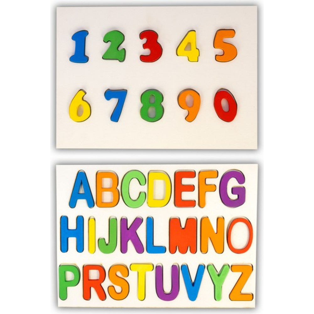Capella Wood Works Capellawoodworks Ahşap Puzzle 2'si 1 Arada Alfabe-Sayılar Bebek Oyuncakları Fiyatı
