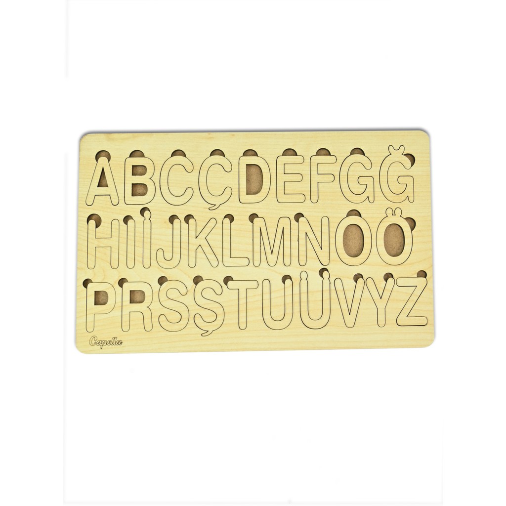 Capella Wood Works Capellawoodworks Alfabe Bultak Puzzle 3 mm Akça Anne Bebek Oyuncak Fiyatı