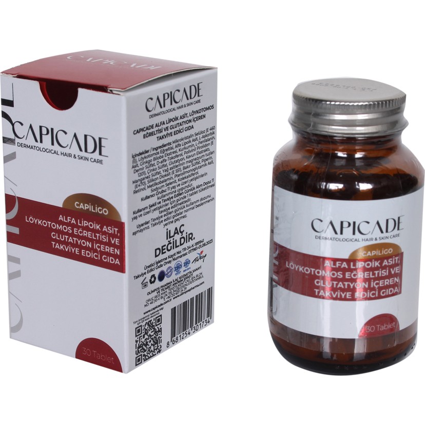 Capicade Capiligo Alfa Lipoik Asit, Löykotomos Eğreltisi ve Glutatyon 30 Tablet Diğer Fiyatı