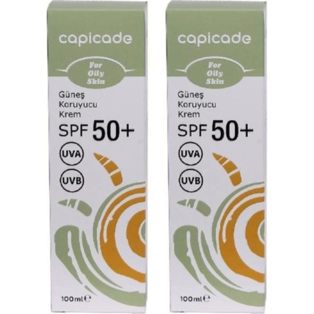 Capicade Güneş Koruyucu Krem Spf 50+ ( Yağlı Cilt ) 100X2 ml Güneş Kremleri ve Losyonları Fiyatı