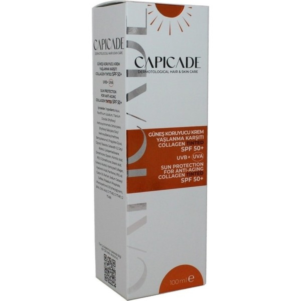 Capicade Spf 50 Collagen Tinted Güneş Koruyucu Krem 100 ml Güneş Kremleri ve Losyonları Fiyatı