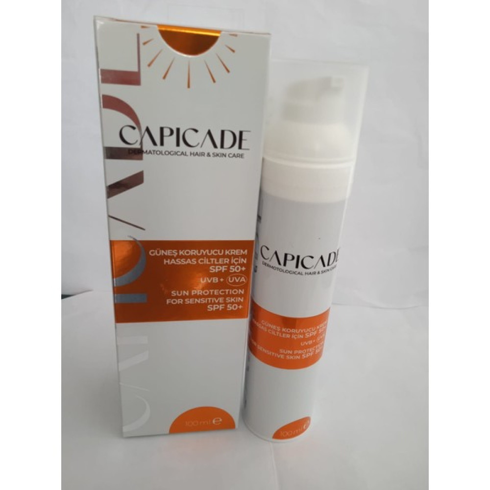 Capicade Spf 50+ Güneş Koruyucu Kremi-Hassas Ciltler Için 100 ml Güneş Kremleri ve Losyonları Fiyatı