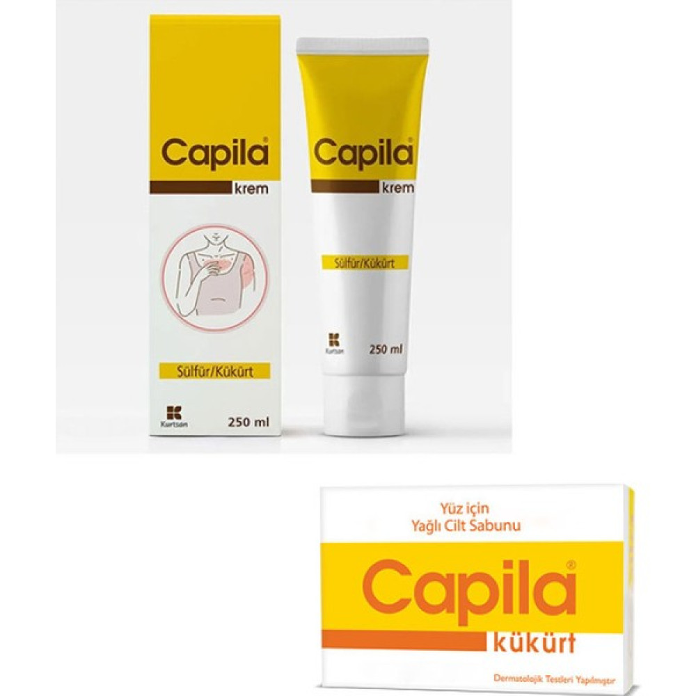 Capila Krem Sülfür Kükürt 250 ml + Kükürt Sabun 90 gr Sabunlar Fiyatı