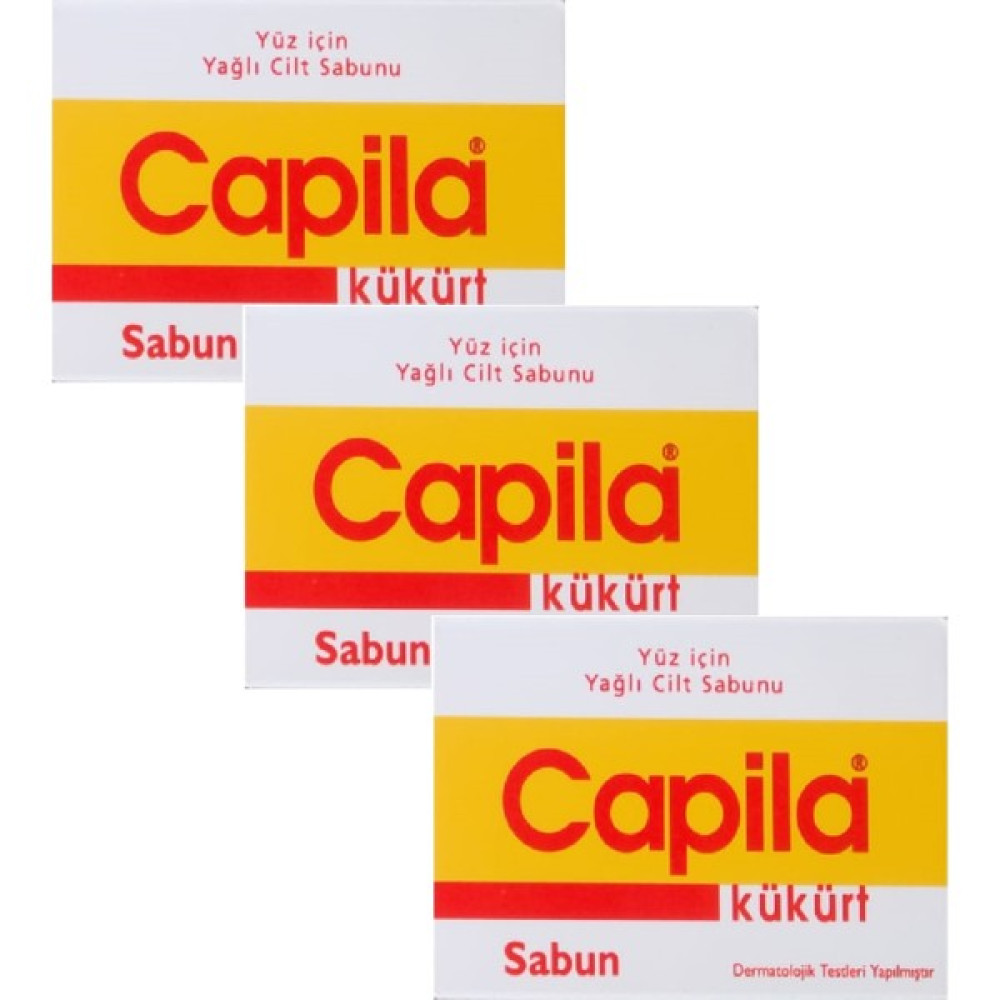 Capila Kükürt 90 G 3 Adet - Yağlı Ciltler Için Kükürtlü ve Katranlı Yüz Sabunu Cilt Temizleme ve Peeling Fiyatı