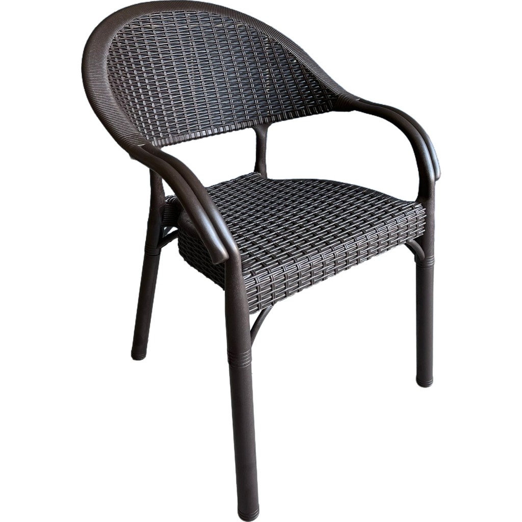 Capissi Plastik Sandalye Bambu Rattan Bahçe Teras Balkon Mutfak Sandalyesi - Beyaz - 4 lü set Diğer Fiyatı