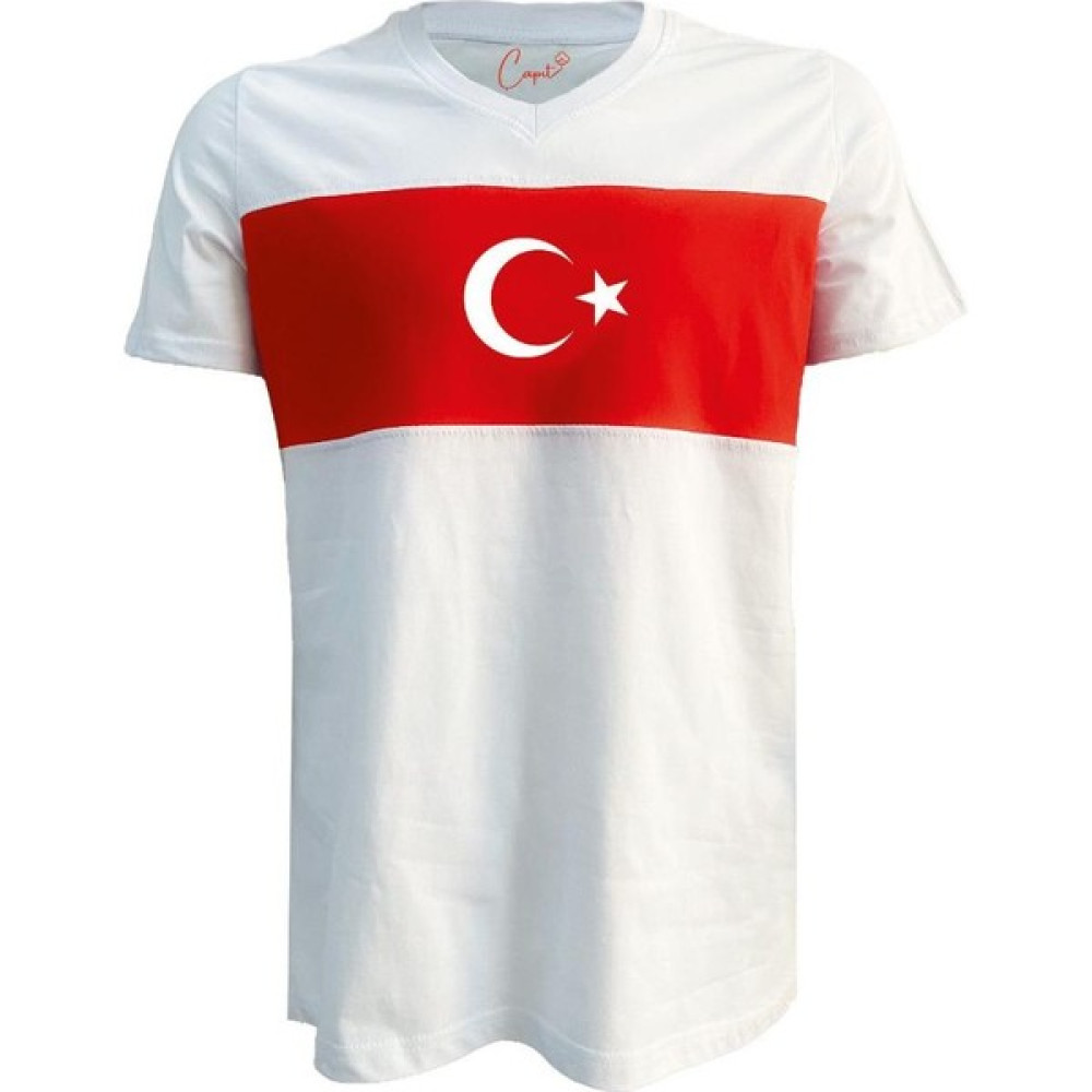 Çapıt Pamuk Standart Kesim Milli Takım Forması V Yaka Tişört - XL - Beyaz Oto Boyaları Fiyatı