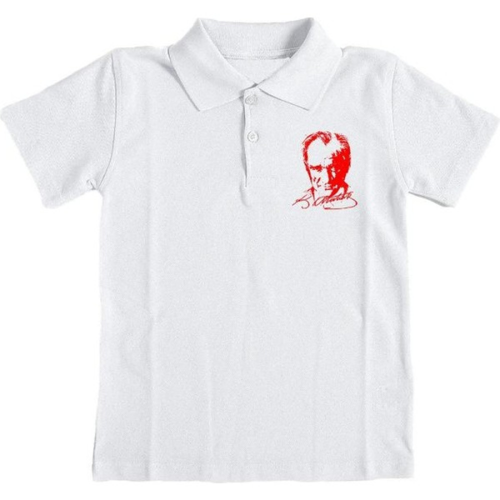 Çapıt Polo Yaka Atatürk Baskılı Kısa Kollu 23 Nisan T-Shirt Erkek T-shirt Fiyatı