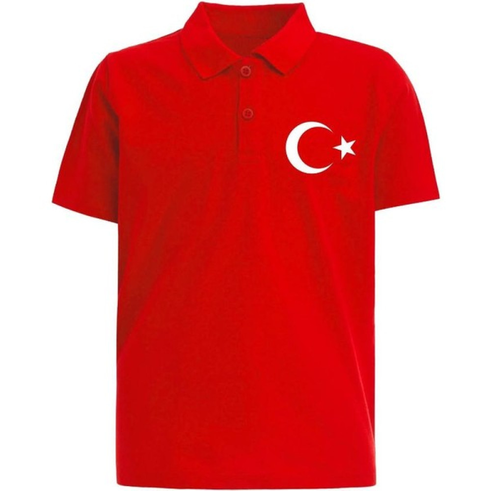 Çapıt Polo Yaka Ay Yıldızlı Kısa Kollu 23 Nisan T-Shirt Erkek T-shirt Fiyatı