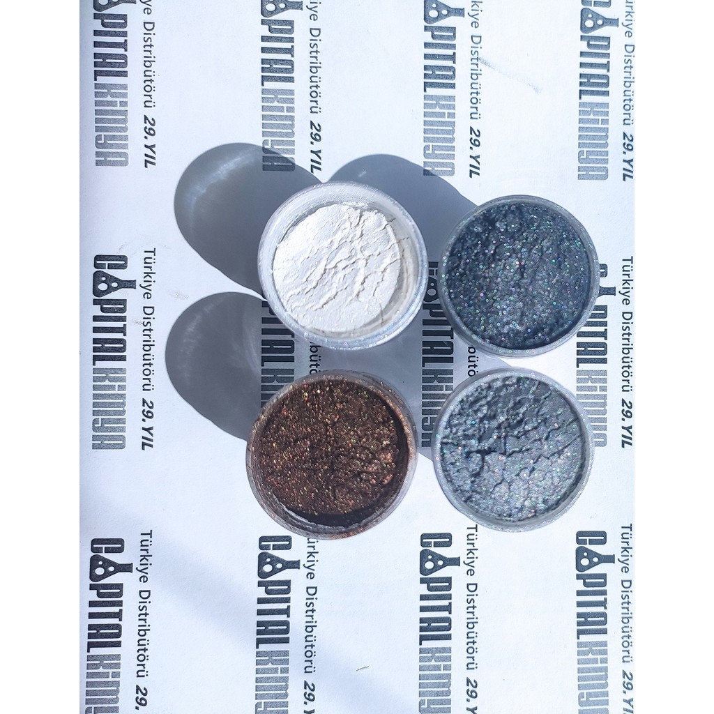 Capital 10G(25ML)X4 Renk Toz Metalik Sedef Epoksi Pigment Boya - 0 RH (+) Siyah Oto Boyaları Fiyatı