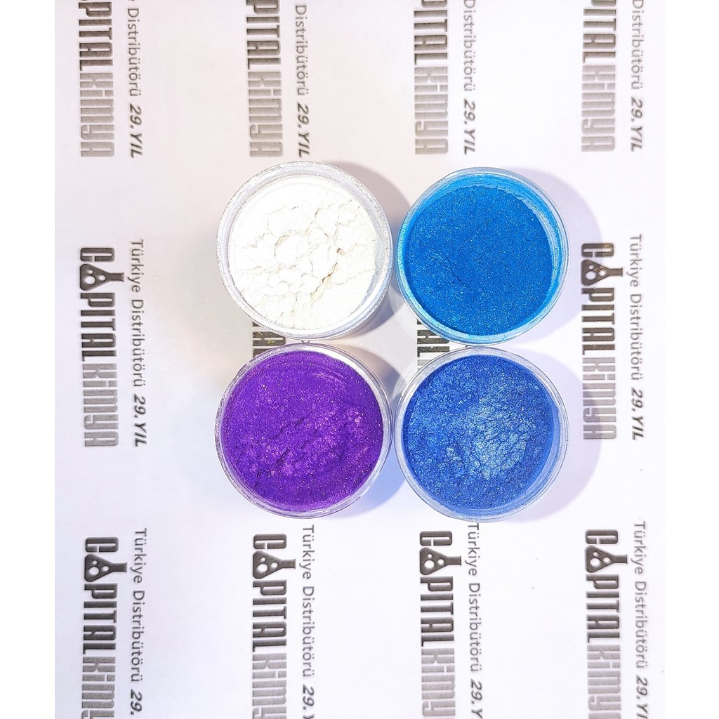 Capital 10G(25ML)X4 Renk Toz Metalik Sedef Epoksi Pigment Boya - 01-Mavi Oto Boyaları Fiyatı