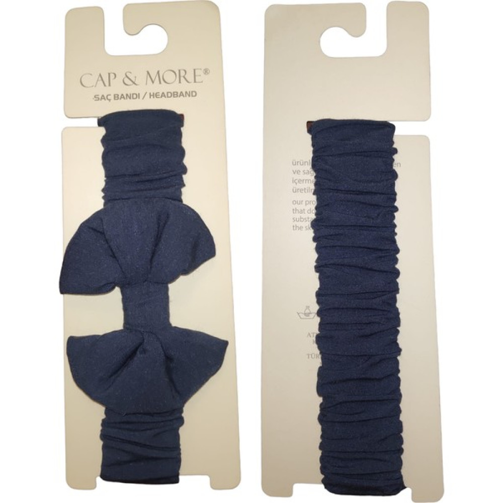 Cap&More Babysal Kız Bebek Saç Bandı Lacivert Fiyonk Bandana Bebek Saç Bandı Fiyatı
