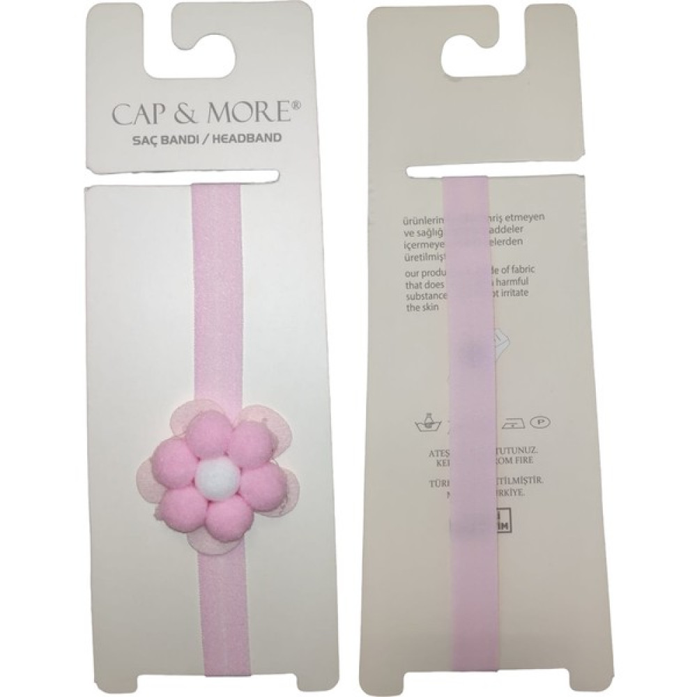 Cap&More Babysal Kız Bebek Saç Bandı Pembe Çiçek Bandana Bebek Saç Bandı Fiyatı